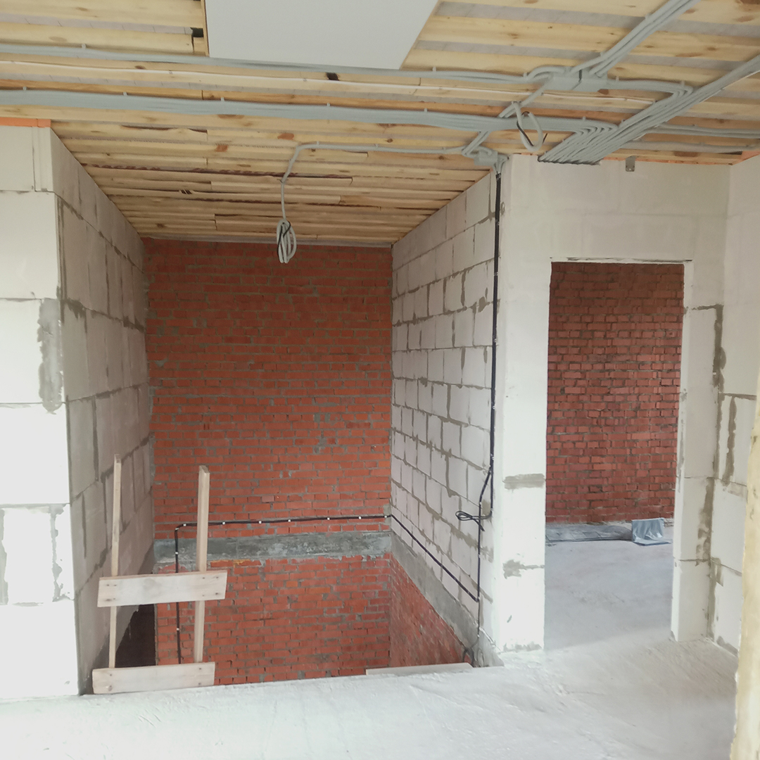 Возведение перегородок и оштукатуривание стен на ул. Кольцевой (Терновка-Засечное)