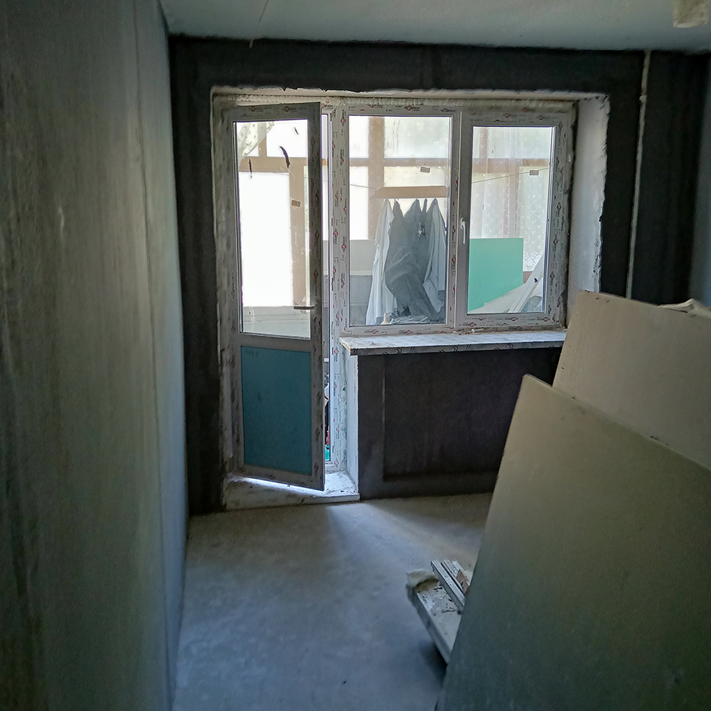 Штукатурка стен в 3-ёх комнатной квартире на ул. Мира, 68 (08.2019)